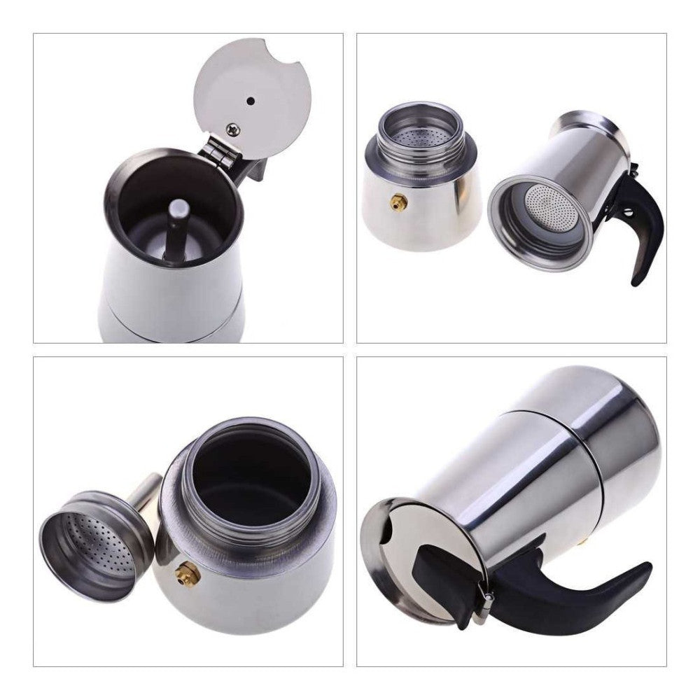 Caféteira Italiana Inox Premium para 6 xicaras