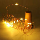 Cordão Pisca Pisca Led Fio de Fada Rolha para Garrafa 20L 2M Bateria Luz Iluminação Natal