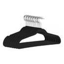 Kit 20 Cabides de Veludo Slim Adulto 45cm Antiaderente Giratório para Blazer Camisa Calça Vestido