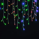 Cordão Pisca Pisca Led Cascata 200L 5M x 70CM 8 Modos 110V Tomada Natal Ano Novo Casamentos