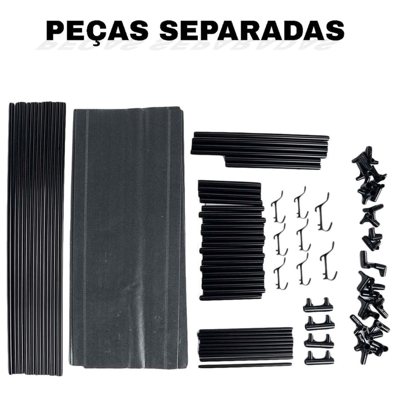 Estante Sapateira 5 Prateleiras com Ganchos Organizador de Calçados e Tênis Modular Desmontável