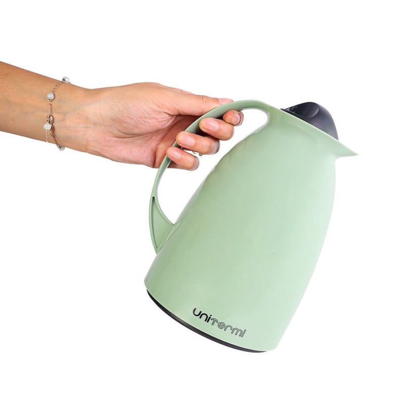 Kit Garrafa Termica Café Prático com Açucareiro com Colher e Suporte para Filtro - Verde - Presente Park