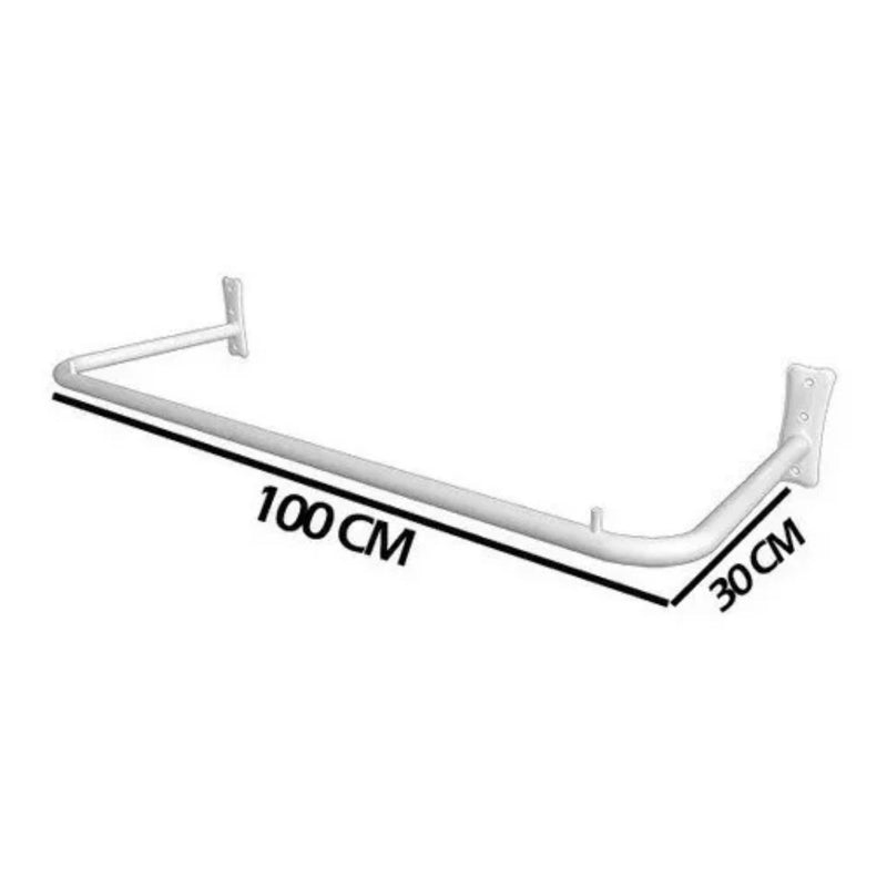 Arara Cabideiro de Parede 1 Metro Reto Ferro Expositor de Roupas para Loja Closet