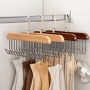 Kit 4 Cabide de Madeira Multiuso Para Cintos Gravatas Cachecóis Sutiãs Colares Organizador 8 Ganchos