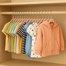 Kit 100 Cabide Infantil de Veludo Antideslizante Slim Ultrafino para Roupa Calça Camiseta de Bebe