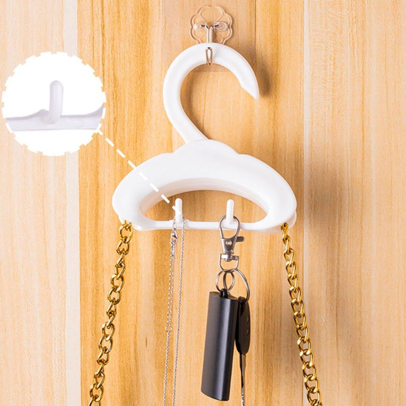 Kit 3 Cabide Multiuso Organizador para Bolsa Boné Cinto e Acessórios Plástico Resistente com Ganchos