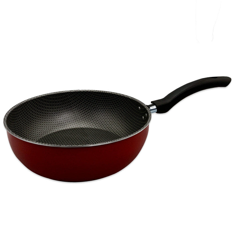 Frigideira Wok 24cm - Vermelha - Presente Park