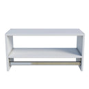 Cabideiro Arara de Parede para Roupas 60cm com Nicho Madeira MDF Metal Quarto Closet Loja