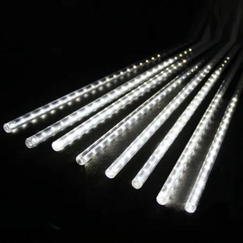 8 Tubos de Luz Led 50cm Iluminação Cascata Efeito Gelo Chuva Natal