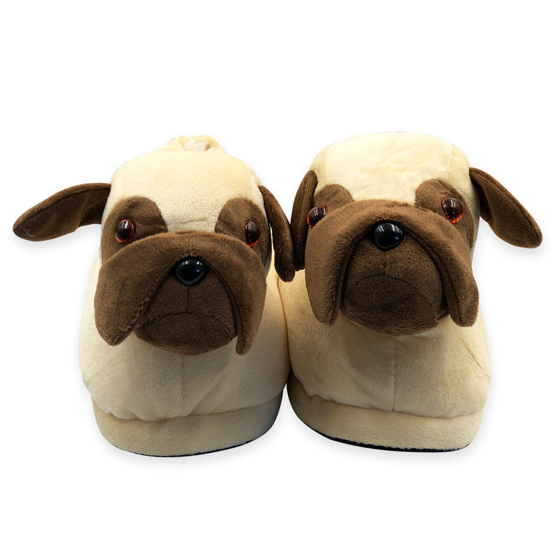 Pantufas de Cachorro Pug 3D Tamanho Único - Presente Park