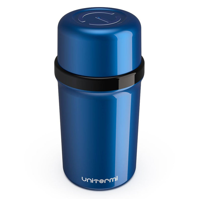Garrafa Térmica Unitermi 250ml para Café Chá Água Leite - Azul Metalizado - Presente Park