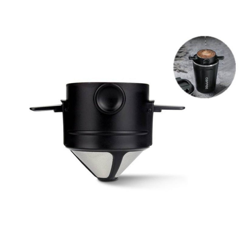Mini Filtro Coador de Café Portátil Reutilizável Com Suporte Dobrável - Presente Park