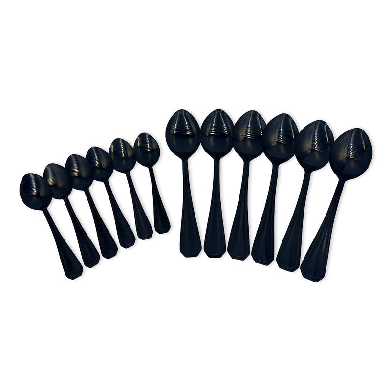 Faqueiro Conjunto Talheres Luxo Black 24 Peças Inoxidavel - Presente Park