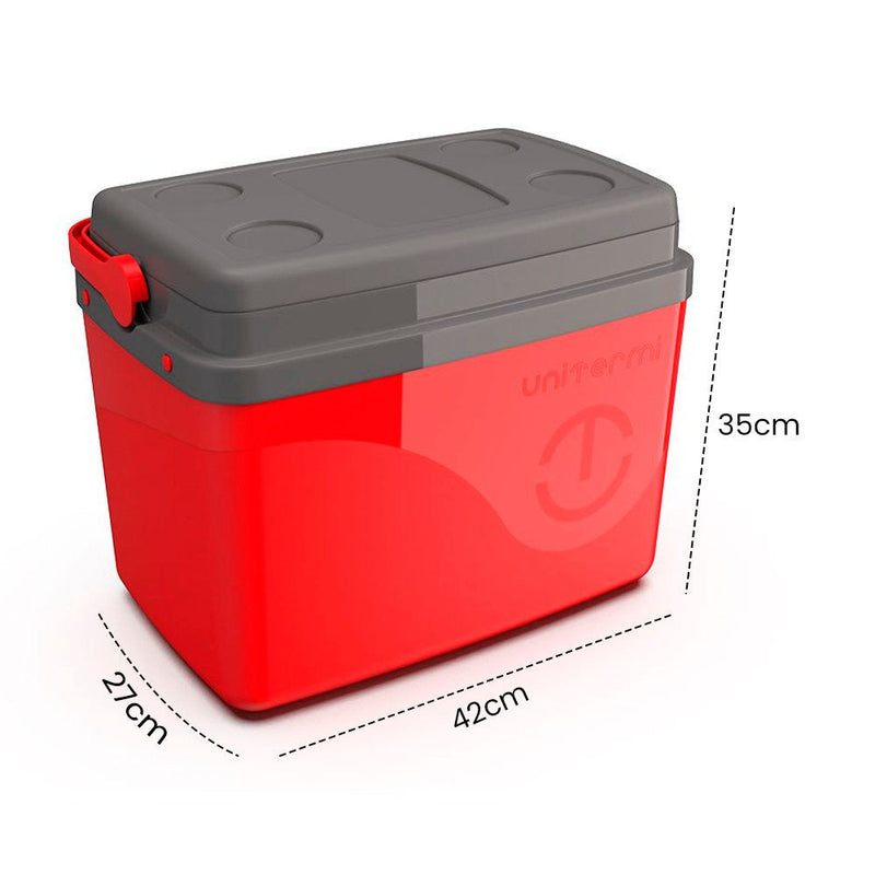 Cooler Térmico Unitermi Caixa Floripa Com Alça de 30 Litros com Capacidade para 45 Latas - Vermelha - Presente Park