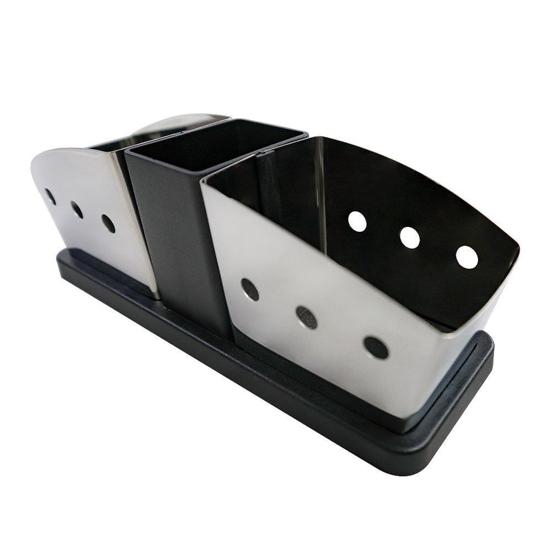 Porta Sachês de Inox com Suporte para Palitos de Dente para Açúcar, Sal, Ketchup - Presente Park