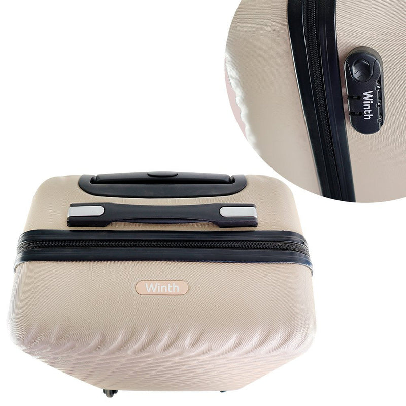 Kit De 3 Malas De Viagem Bege - Presente Park