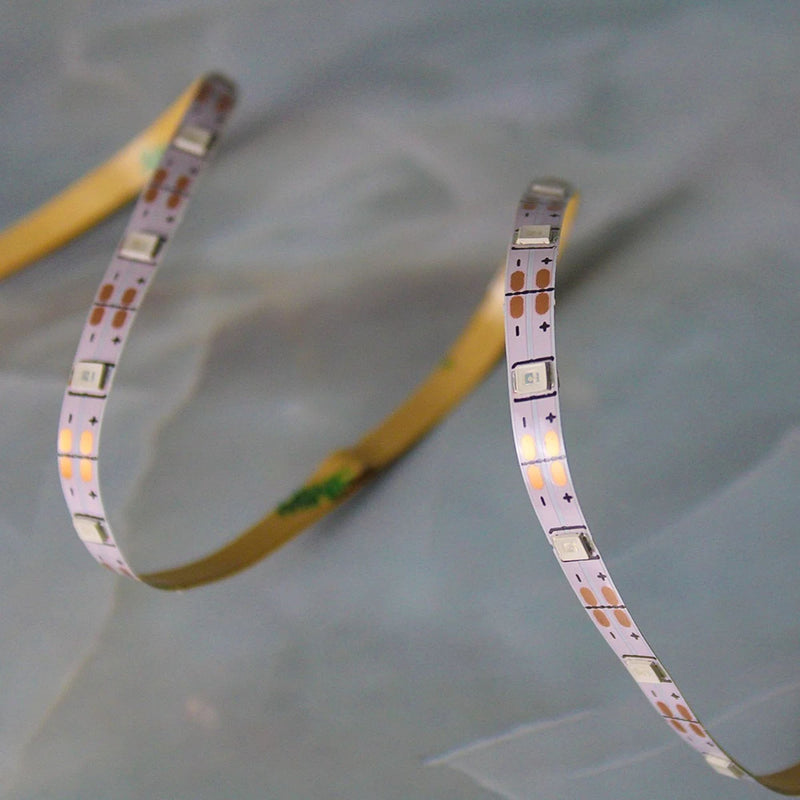 Fita Led 3528 Luz Fixa Adesiva 2M 120L sem Silicone a Pilha