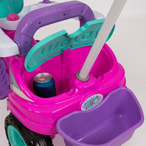 Triciclo Rosa para Passeio com Empurrador - Menina - Presente Park