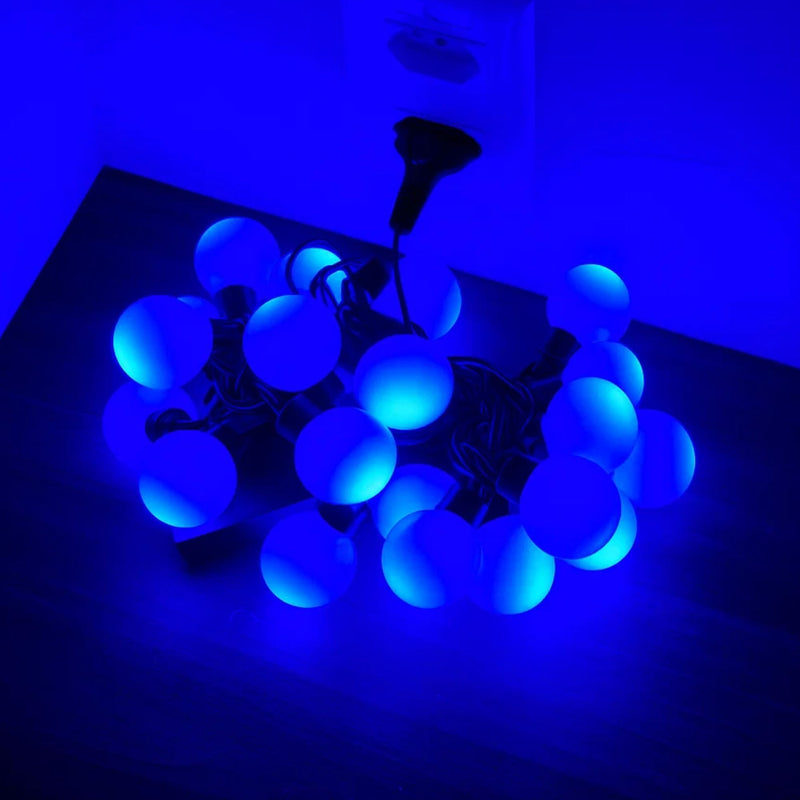 Cordão de Lâmpadas Luminária Varal Pisca Pisca Led Lux Fixa 4M 20 Bolas 110V Natal Ano Novo Eventos