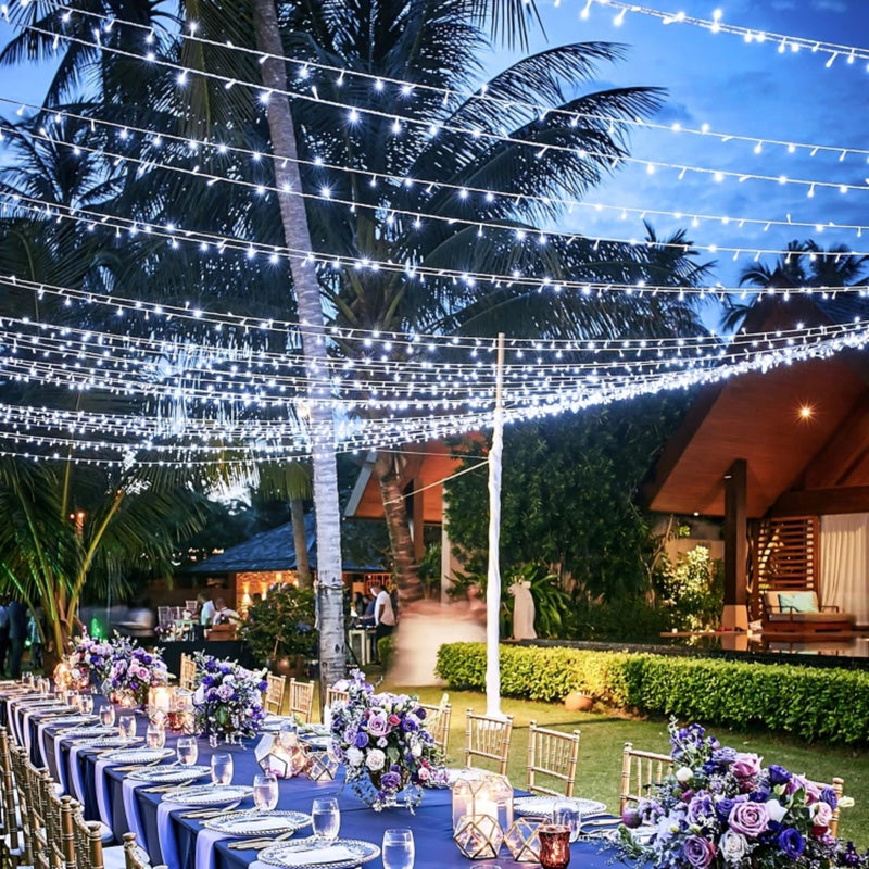 Cordão Pisca Pisca Led de Natal Rolo 200 Lampadas 50M 110V Tomada 8 Funções