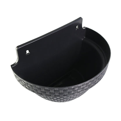 Vaso de Parede Meia Lua Rattan 3 Litros Preto