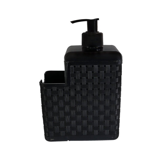 Porta Detergente E Esponja Com Bico Dosador Rattan Preto