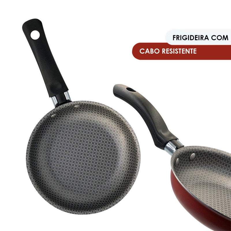 Frigideira de Ovo 14cm - Vermelho - Presente Park