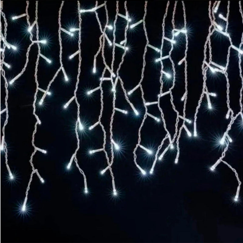 Cordão Pisca Pisca Cascata Led 10M 400 Lampadas 110V 8 Modos Luz Iluminação Natal Casamentos Festas