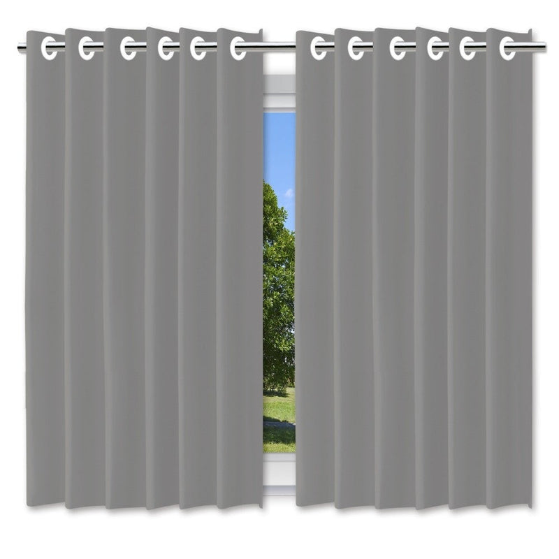Cortina Blackout Pelicula C/Ilhos Cinza 280x280 - Presente Park