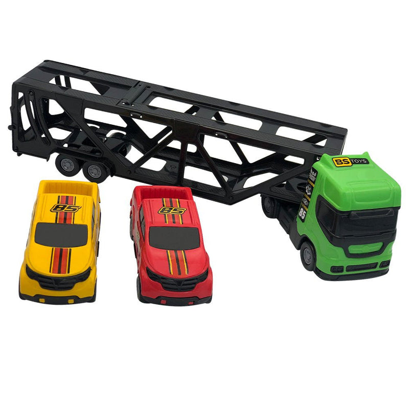 Mini Cegonheiro de Brinquedo com 2 Carrinhos - Verde - Presente Park