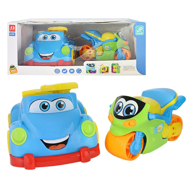 Carrinho e Motinha Mini Racers - Presente Park