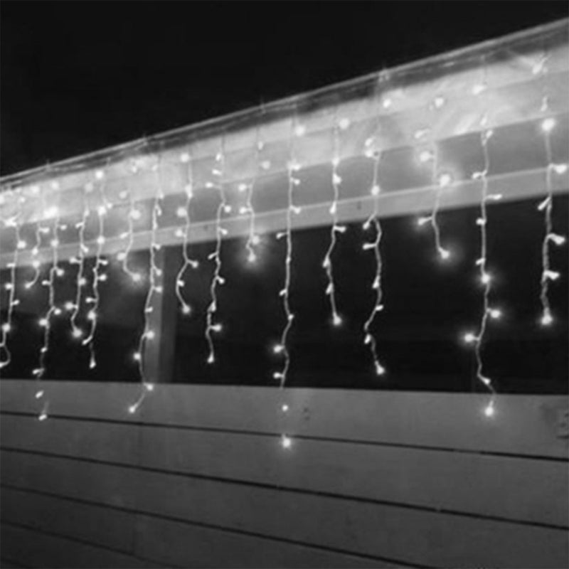 Cordão Pisca Pisca Led Cascata 7M 300 Lampadas 110V Tomada Iluminação Natal Casamento Festas