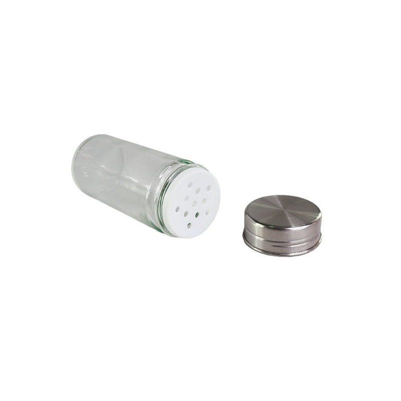 Porta Condimentos Giratório Inox com Base de Bambu 12 Potes 90ml - Presente Park