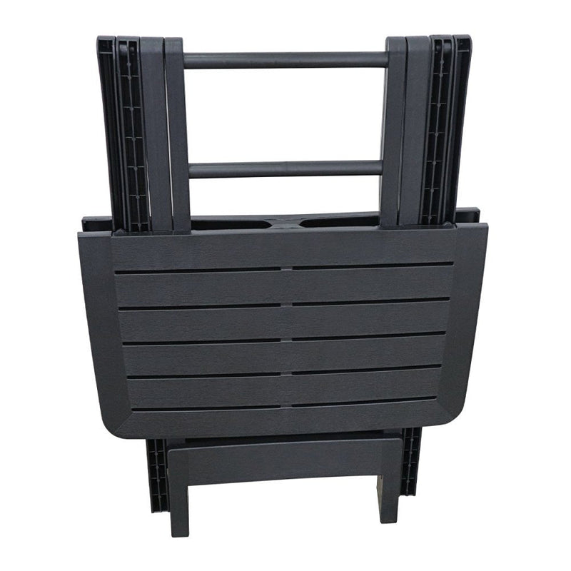 Mesa Quadrada Dobrável Preta - Presente Park