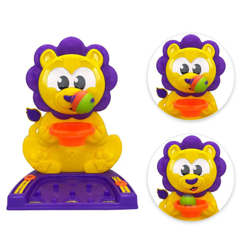 Cesta de Basquete de Leão com Bolinha e Marcador de Pontos - Presente Park