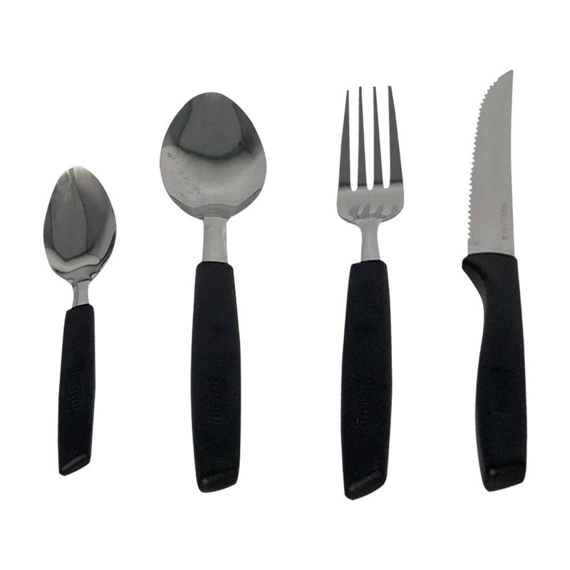 Conjunto Talheres Capri 25 Peças - Preto - Presente Park
