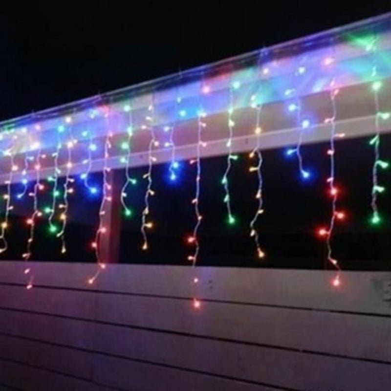 Cordão Pisca Pisca Led Cascata 7M 300 Lampadas 110V Tomada Iluminação Natal Casamento Festas