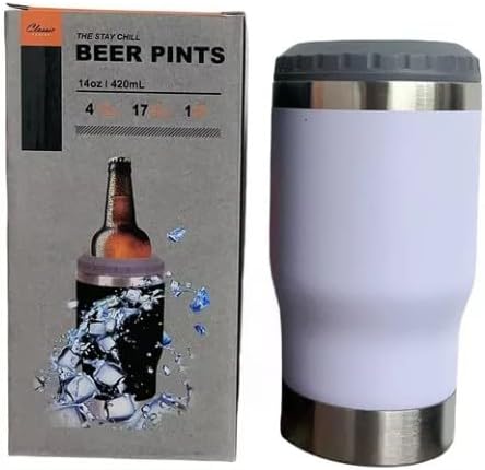 Copo Porta Cerveja Térmico Suporte Garrafa Térmica De Lata Latinha Latão Long Neck Aço Inox Refrigerador Isolado Isolador - Presente Park