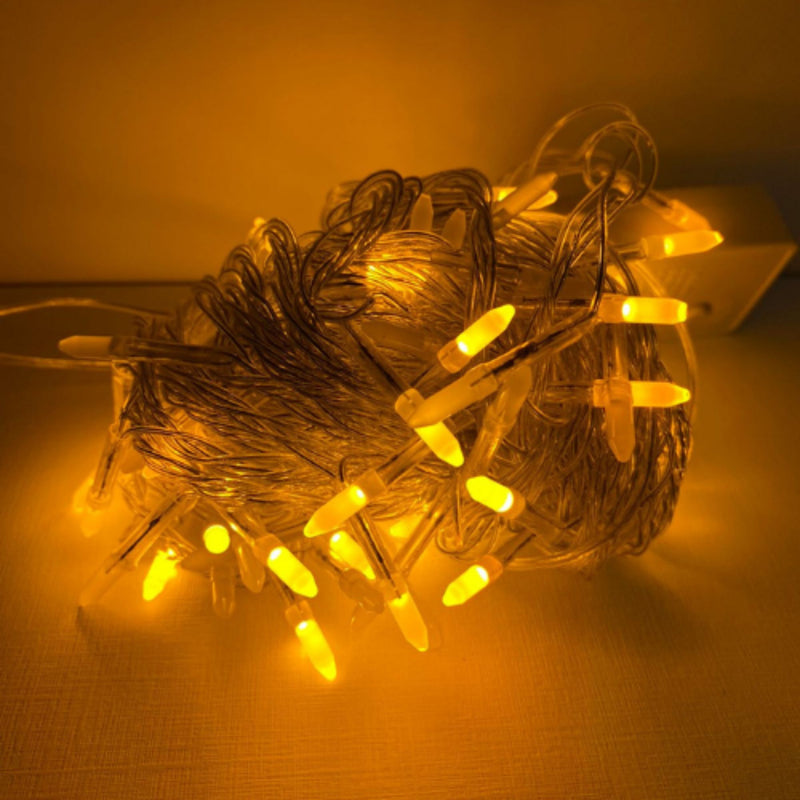 Cordão Pisca Pisca Led 100 Lampadas Leitosas 10M 8 Modos Iluminação Natal Casamentos Festas