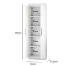 Armário Sapateira Vertical Organizador de Sapatos com 2 Portas 5 Prateleiras até 10 Pares