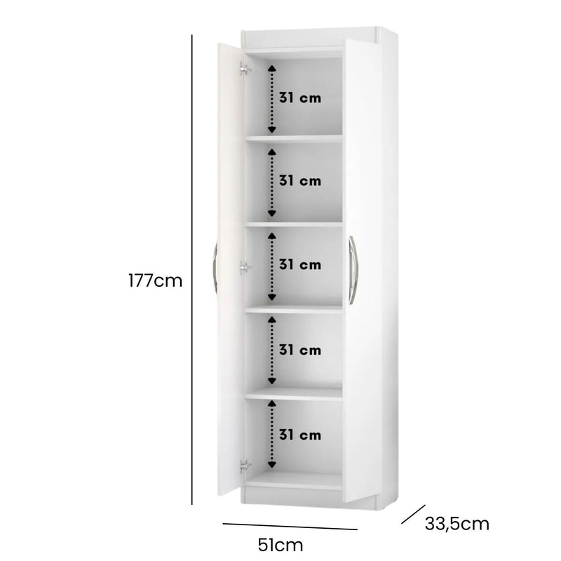 Armário Sapateira Vertical Organizador de Sapatos com 2 Portas 5 Prateleiras até 10 Pares