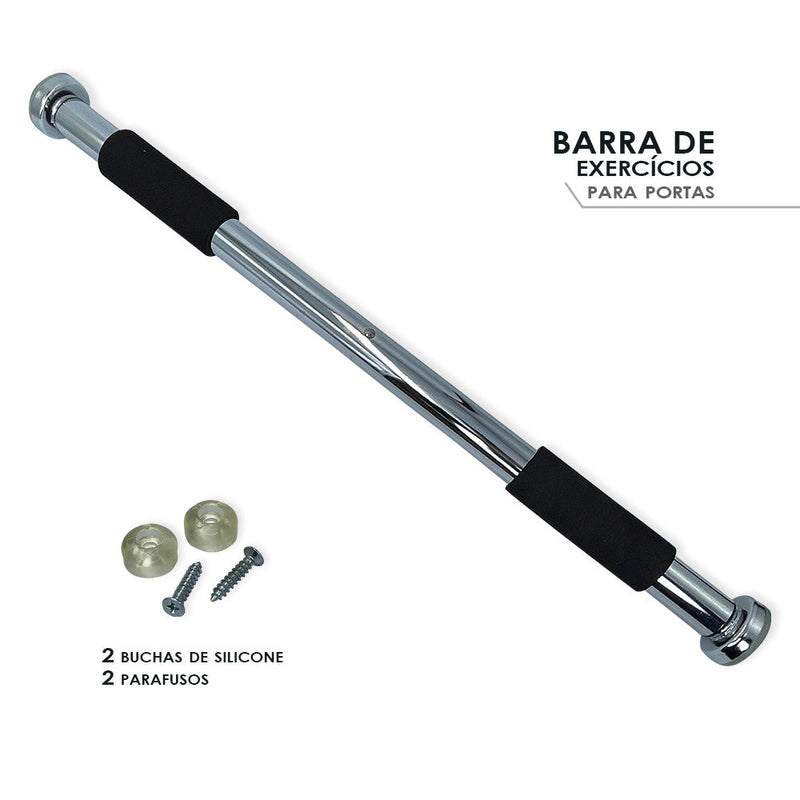 Barra de Exercício Porta Fixa Treino Flexão Crossfit Musculação - Presente Park