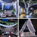 Cordão Pisca Pisca Led de Natal Rolo 200 Lampadas 50M 110V Tomada 8 Funções