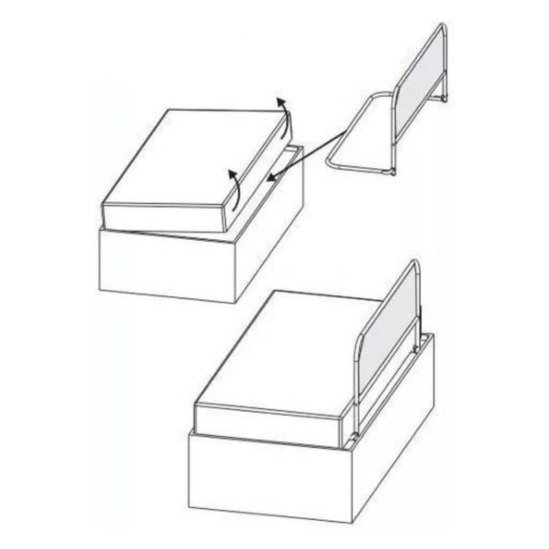 Grade Tela De Proteção 120x54cm Para Bebê Criança Protetor De Cama Box Lateral Segurança Resistente - Presente Park