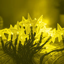 Cordão Pisca Pisca Led 5M 20L Formato Estrela com Carregamento Solar Iluminação Natal Festas