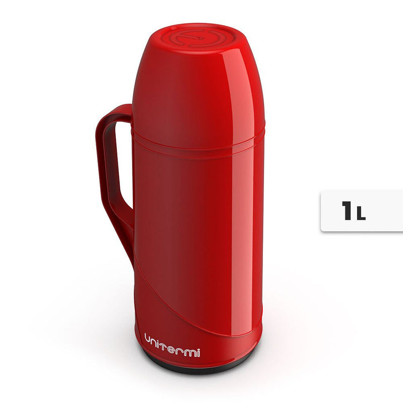 Garrafa Térmica Café Roma 1 Litro Unitermi - Vermelha - Presente Park