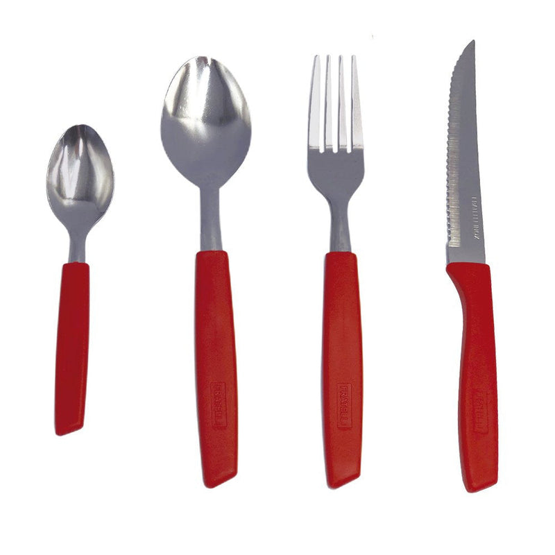 Conjunto Talheres Capri 25 Peças Vermelho - Presente Park