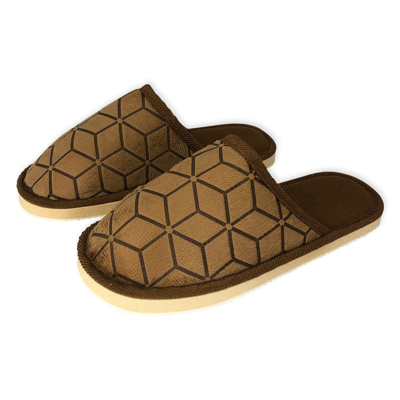 Pantufa Masculina Macia Estampada Marrom - Presente Park