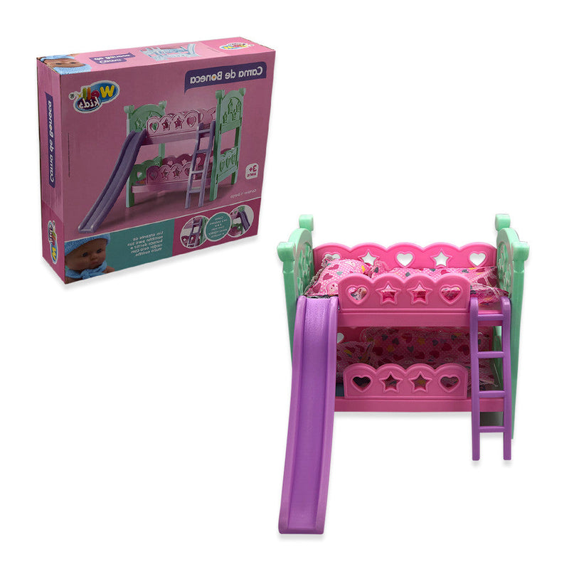 Berço de Brinquedo com Escorregador Rosa - Presente Park