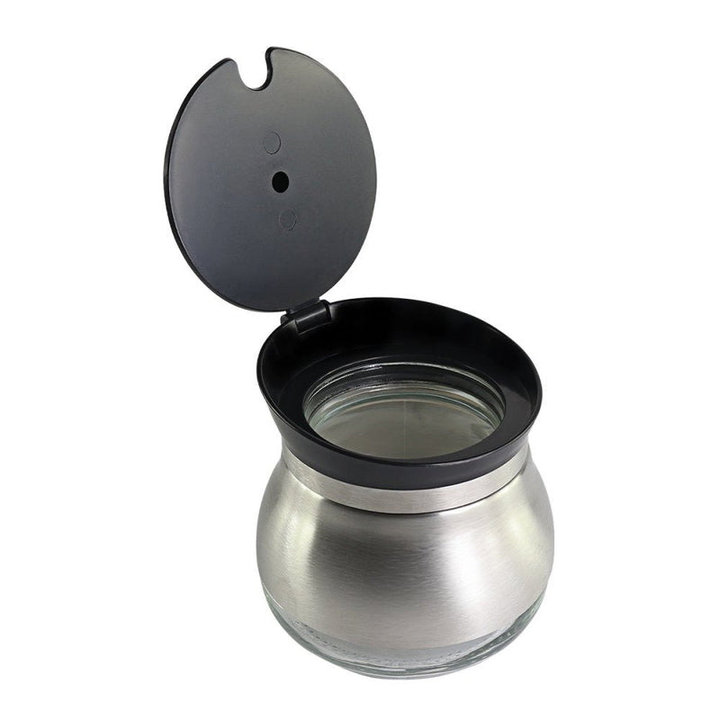 Açucareiro com Colher de Aço Inox e Fundo de Vidro - Presente Park